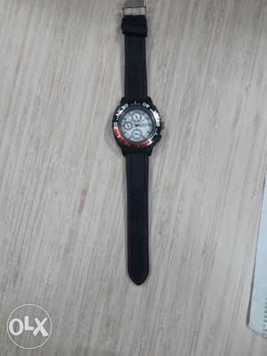 Maxima black chronograph watch