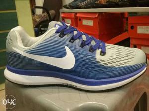 Men's Blue And White Nike Low Top Shoe