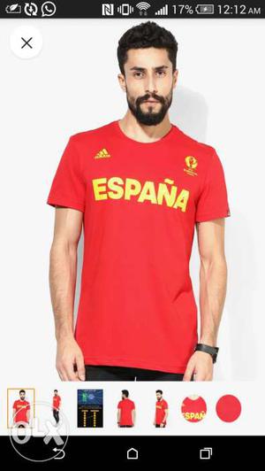 Men's Red Espana Adidas Shirt