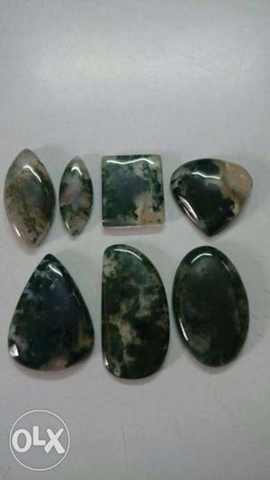 Moss Agate gemstones of approx. 15 carats