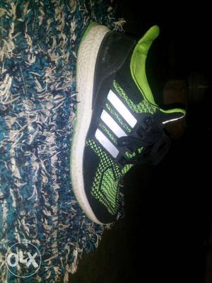 My new Adidas ultra boost green black shoes. Good
