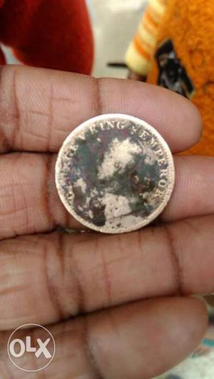 Old coins One Quarter Anna India