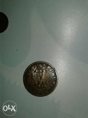 One Quarter Indian Anna  Coin