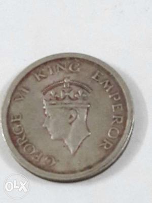 One Rs coin  King George vi, silver coin
