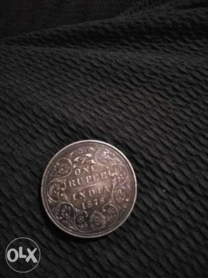 One rupee silver coin of year 