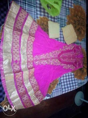 Pink And White Traditional Dress