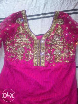 Pink anarkali