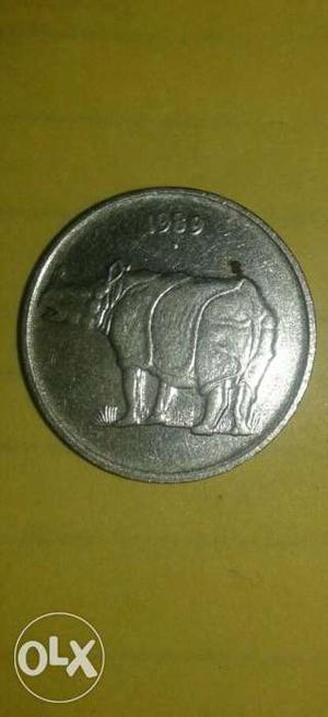 Ramnik sidu 25 Indian Paise Coin