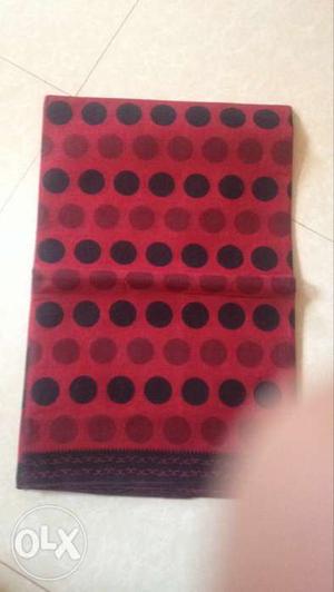 Red And Black Polka Dot Textile