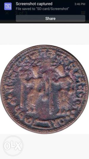 Round Black And Brown Coin