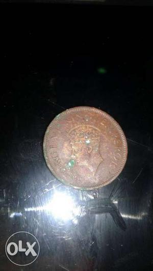 Round George King Emperor Copper Coin