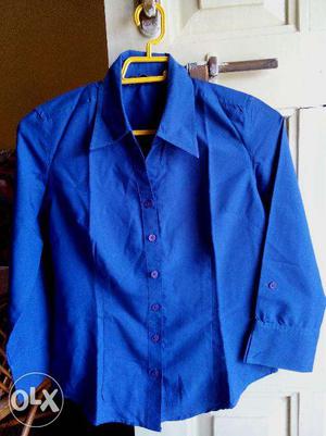 Royal Blue branded formal shirt