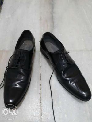 Shining party wear leather shoes size 8 hardly