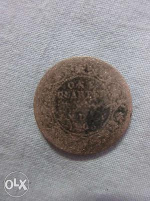 Very old one quater coin