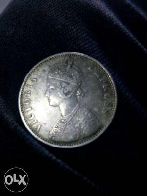 Victoria Empress Rupee 1 real British antique coin