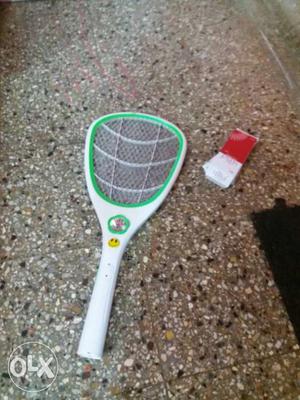 White And Green Mosquit Racket
