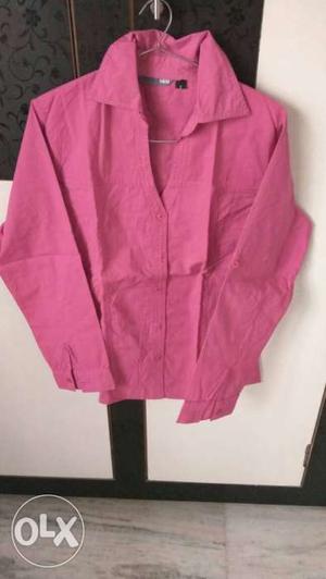 Women's Pink cotton Shirt