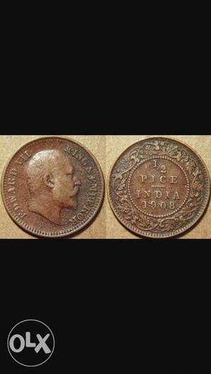  brazz Indian Coins