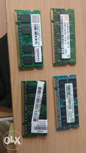 DDR2 laptop ram. 2 GB 2 nos. 1 GB 2 nos.