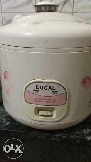 White And Pink Ducal Rice Cooker