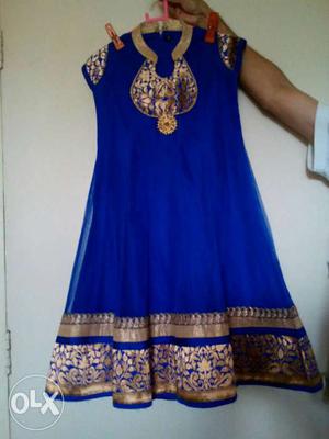 Anarkali size 30 for 10 years child color blue