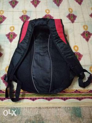 Black And Red Zip Backpack