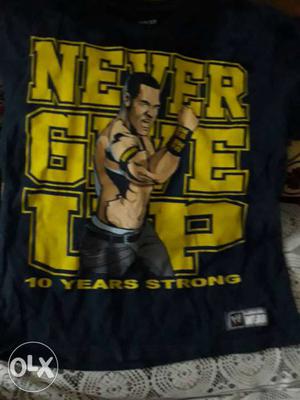 Blakc And Yellow Never Give Up John Cena T-shirt