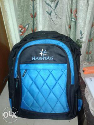 Blue And Black Hashtag Backpack