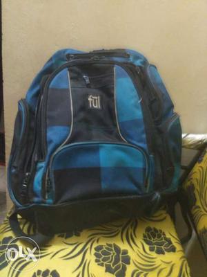Blue, Grey, And Black Ful Backpack
