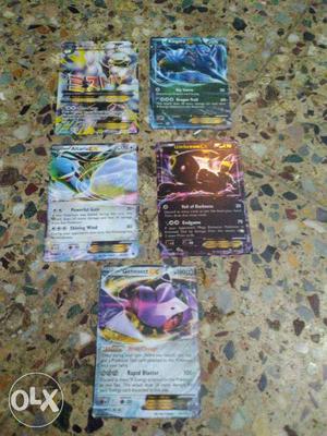 Five Pokemon Collection Cards