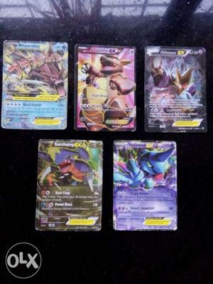 Five Pokemon Trading Cards