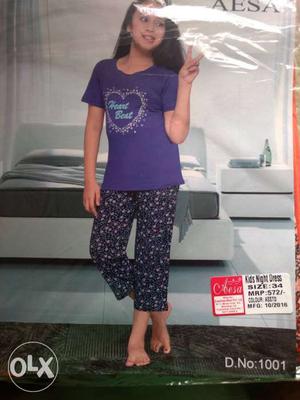 Girl's Purple Pajama Set