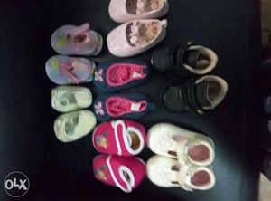 New baby shoes seven pairs