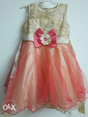 Party frocks for age group 2 to 4 years material-