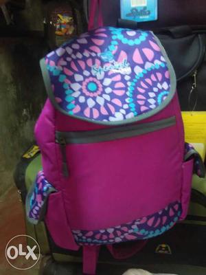 Pink,blue And Purple Backpack