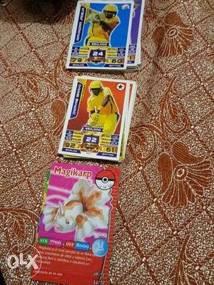 Pokemon and cricket cards Pokemon cards = 7