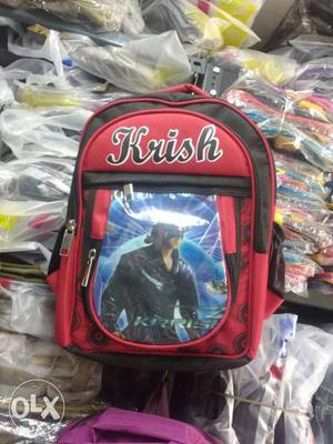 Red And Black Krish Backpack