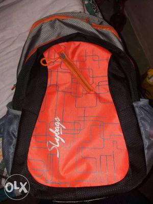 Red, Black And Gray Backpack