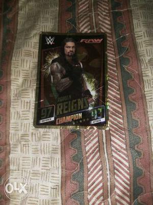 Roman Reigns Champion Wwe Raw Collectible Card