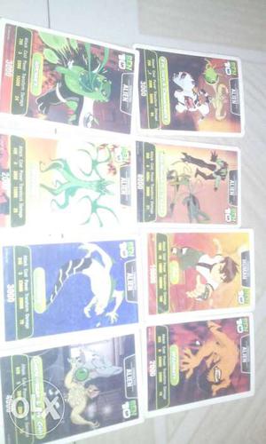 Set of 8 Boomer Ben 10 cards very good condition