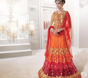 Stunning Red and Orange Bridal Lehenga Choli Gurgaon