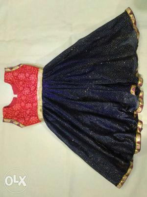 This is home made new frock for 2-.25 year old girl