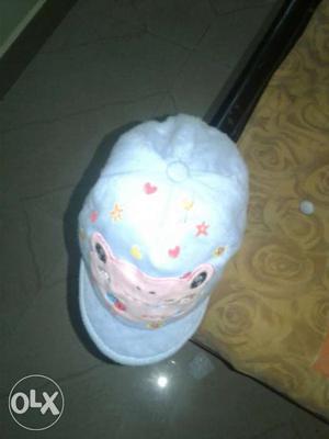Toddler's Teal And Pink Cap