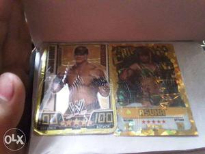 WWE cards 1 diva gold and 11 men gold and 3 diva