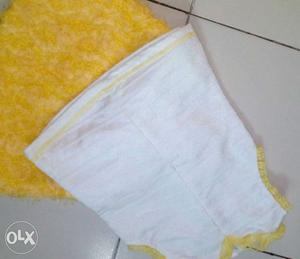 Yellow skirt and white top..for girl up to 1