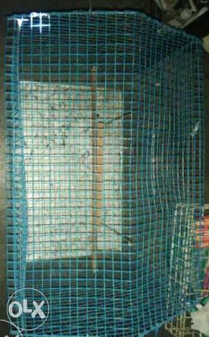 Blue Mesh Bird Cage