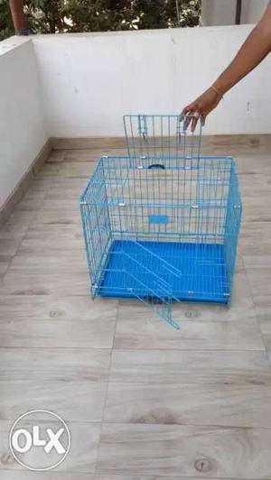Blue colour puppy crate for sale