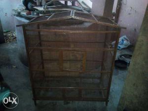 Iron cage and Wooden cage around 5,ft price negotiable