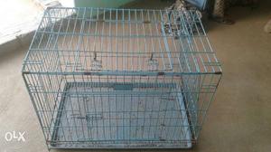 Blue Collapsible Pet Cage