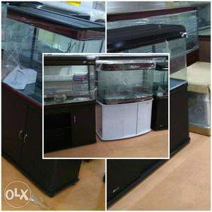 Imported fish tanks, external filters, and all